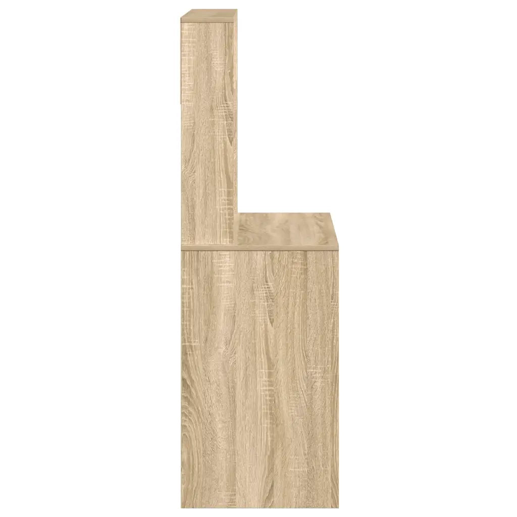 Scrivania | Tavolo da Ufficio Mensole Rovere Sonoma 100x45x140 cm Legno Multistrato