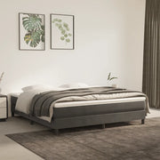 Materasso a Molle-Materasso per letto Grigio Scuro 160x210x20 cm in Velluto