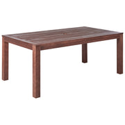 Tavolo da pranzo da giardino in legno di eucalipto scuro 180 x 100 cm 6 posti per esterni e interni dal design moderno