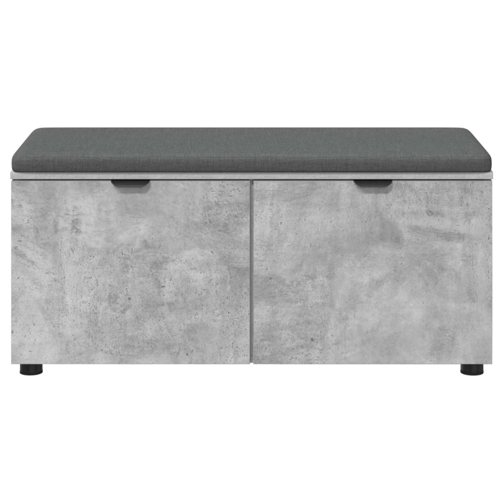 Panca per ingresso con cuscino Grigio Cemento 100 x 38 x 46 cm
