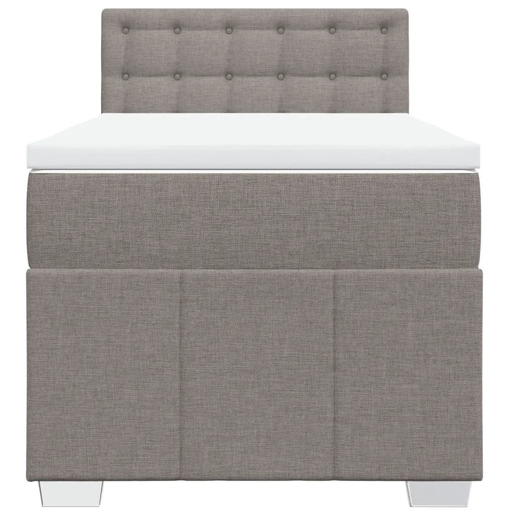Giroletto a Molle con Materasso Tortora 100x200 cm in Tessuto