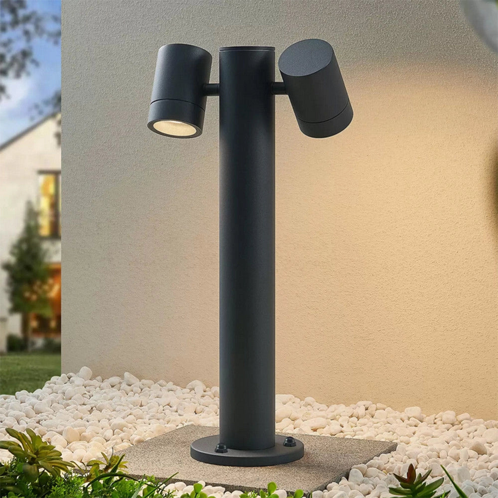 Trade Shop - Lampione Giardino Moderno Con Diffusori Orientabili Lampada Attaco Gu10 Ip44 539pb-b440 -