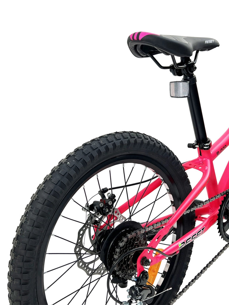 Bicicletta Mountain Bike per Bambini Unisex 20" MTB Phoenix 7V in Acciaio Fucsia