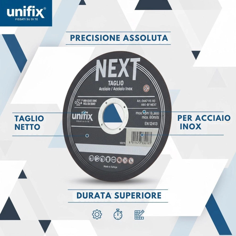 Mola da taglio next per acciaio materiali plastici lamiere sottili *** misura Ø 230 x 1,9 x 22 mm, confezione 1