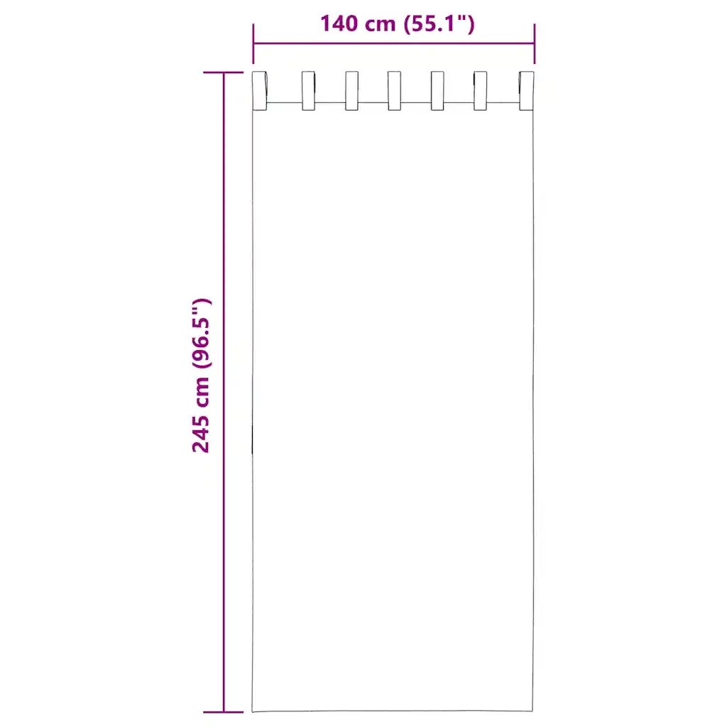 Tende in Voile con Tasche per Aste 2 pz Turchese 4102239