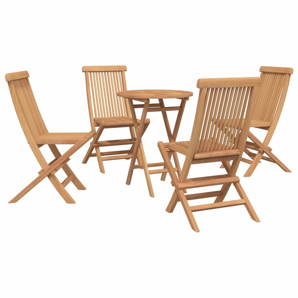 Set da Giardino 5 pz Marrone Legno Teak Massello 3437385