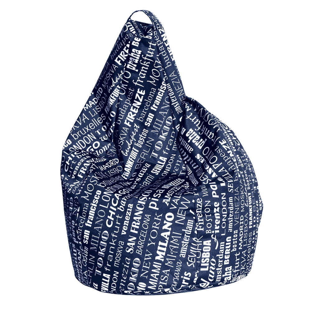 Poltrona a Sacco Pouf in Poliestere Big City Blu Avalli