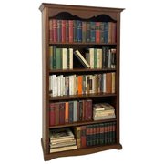 Libreria classica 5 ripiani in legno tinta noce 120x40x210h (514) - Mobili 2G