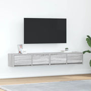 Mobili TV 2pz Grigio Sonoma 80x31x25,5 cm Legno Multistrato