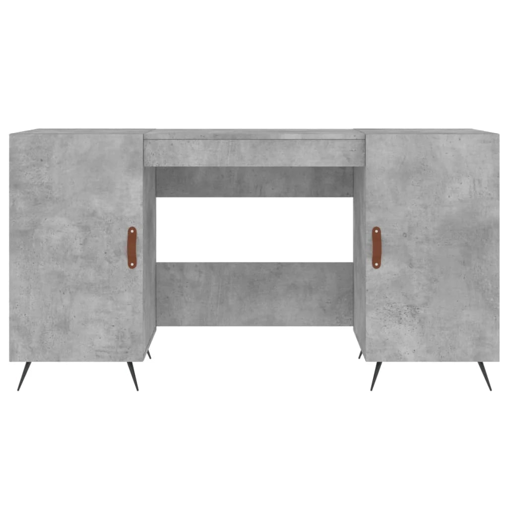 Scrivania tavolo postazione di lavoro mobile per computer studio 140 x 50 x 75 cm legno ingegnerizzato grigio 02_0023839