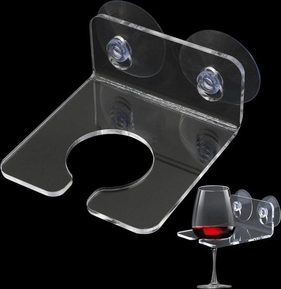 Sostegno per bottiglia per vasca con morsetto - contenitore portatile per birra e accessori da vino per decorazione della cabina doccia.