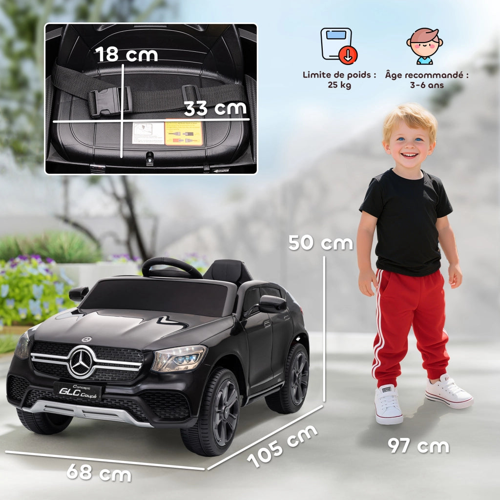 Auto elettrica per bambini con telecomando 2,4G ¨C zephmum ¨C 105x68x50cm nero
