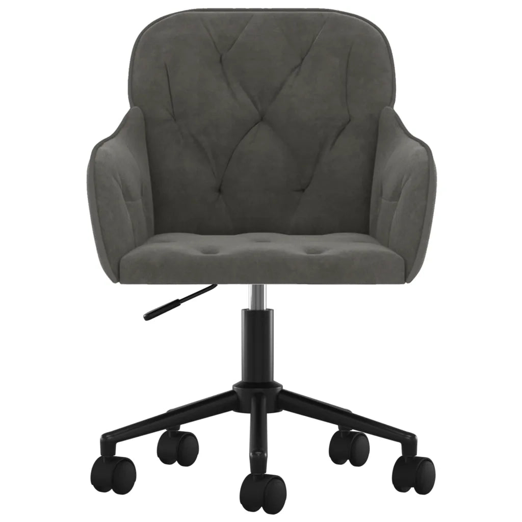 Sedie da Pranzo Girevoli 2 pz Grigio Scuro in Velluto 3103422