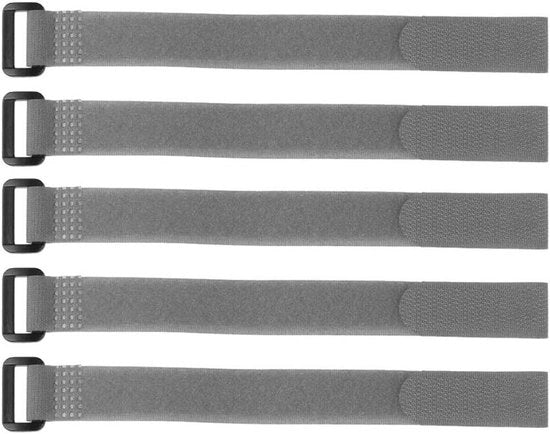 Cinturoni di sicurezza riciclabili - Set di 5 pezzi - Grigio - 30 cm di lunghezza