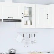 vidaXL Pensile da Cucina con Porta in Vetro Kalmar Bianco Truciolato