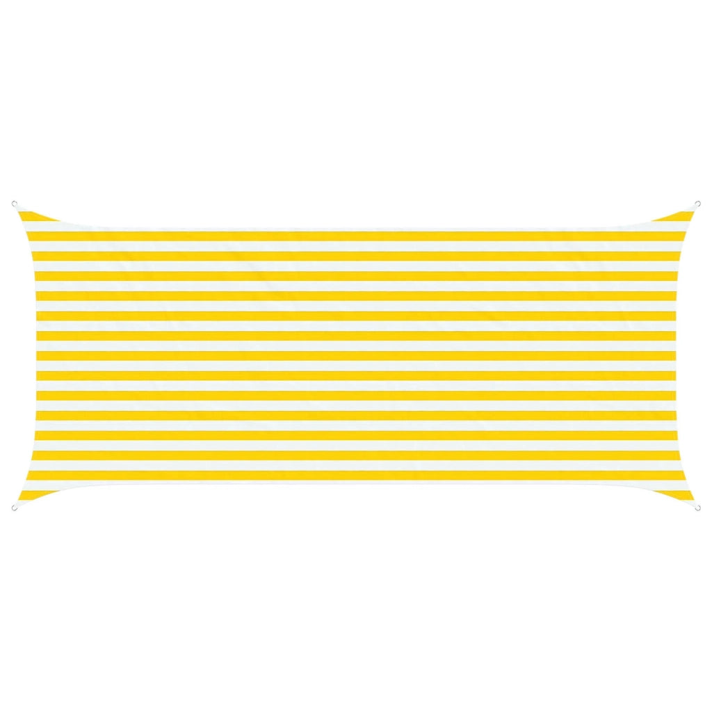 Vela da ombra solare Giallo e Bianco 4,5 x 2 m 42031061