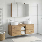 Set di mobili per il bagno 4 pz Rovere Artigianale 3407022