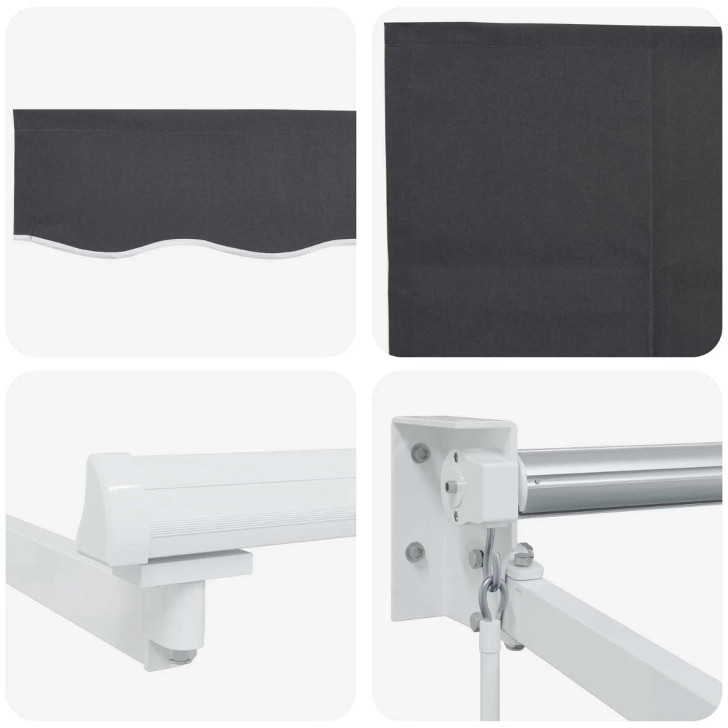 Tenda retrattile manuale Antracite 3 x 2 m 3418888