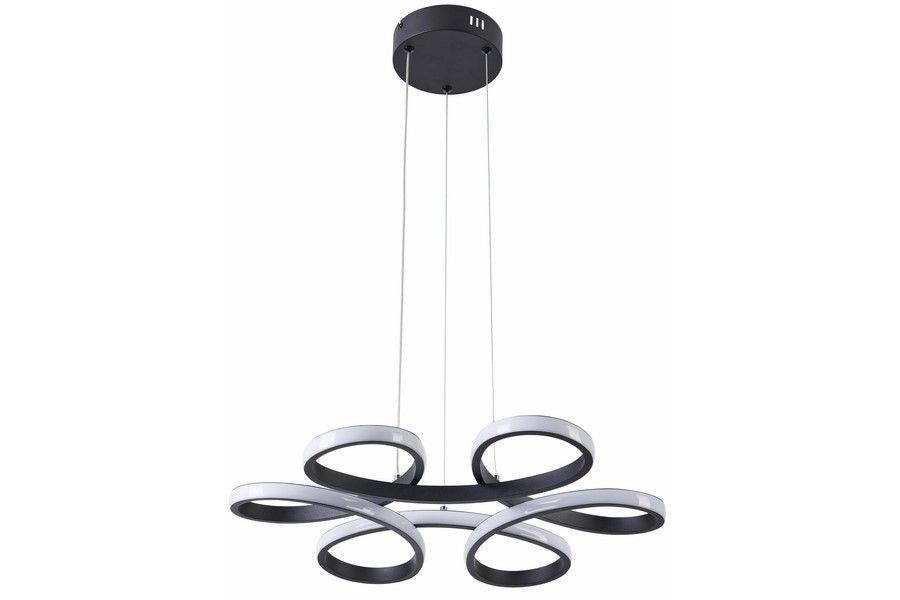 Lampada a sospensione Burton LED 40W nera Ø52 Reality