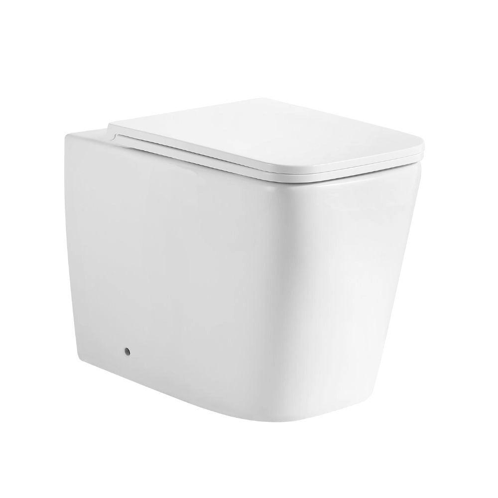WC a pavimento bianco lucido filo muro scarico a parete FT54D