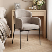 SEDIA Relax con braccioli 60 x 57 cm in poliestere color marrone chiaro