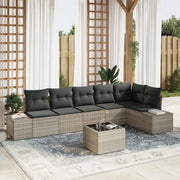 Set Divano da Giardino Grigio chiaro polyrattan 3355761