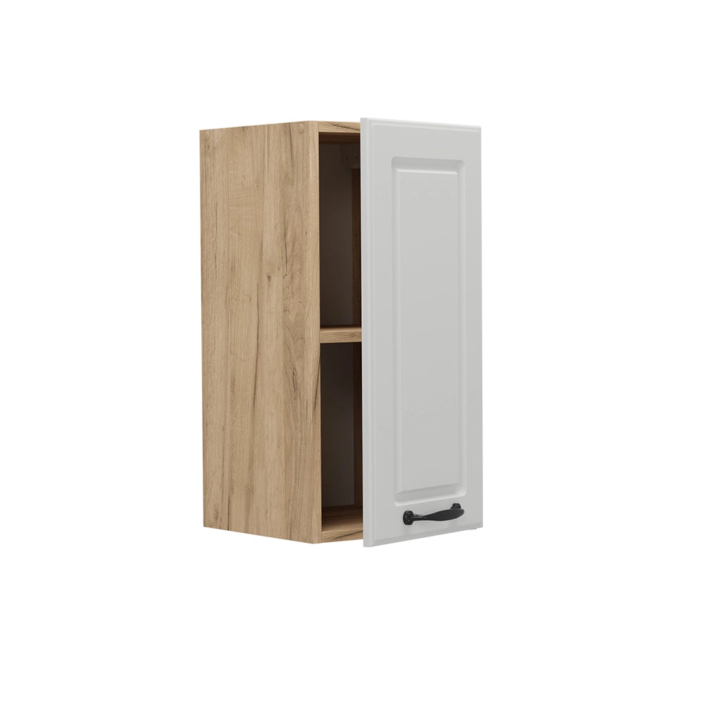 Pensile da cucina R-Line Bianco rustico/Rovere dorato 30 cm Vicco