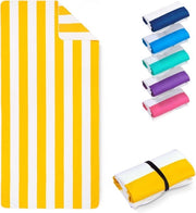 Asciugamano per mare in microvezzi XXL - 200x90cm - 100% tessuto in microvezzi riciclato - asciuga velocemente - giallo limone