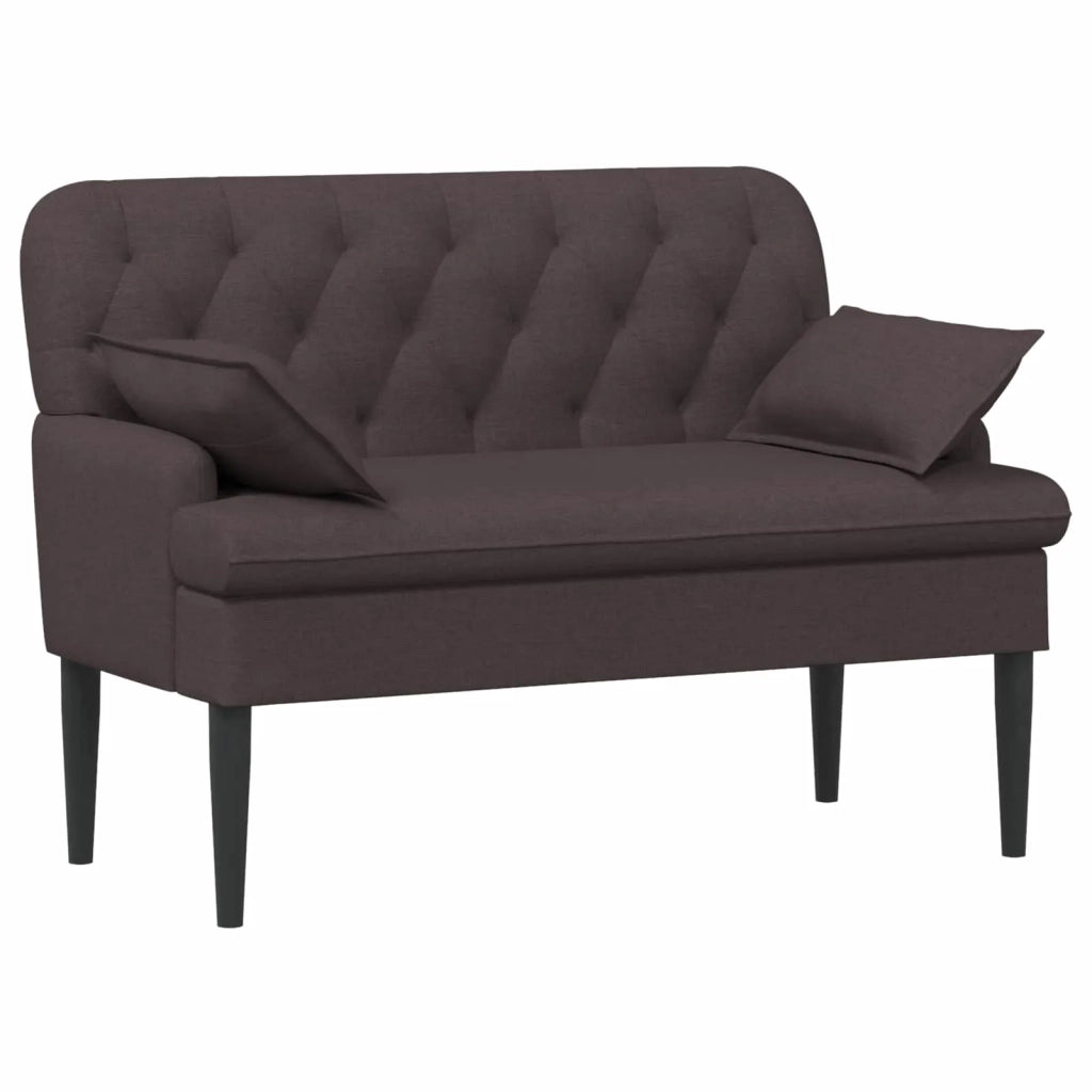Loveseat con bottoni imbottiti Marrone Scuro 111 x 68 x 80 cm 42041800