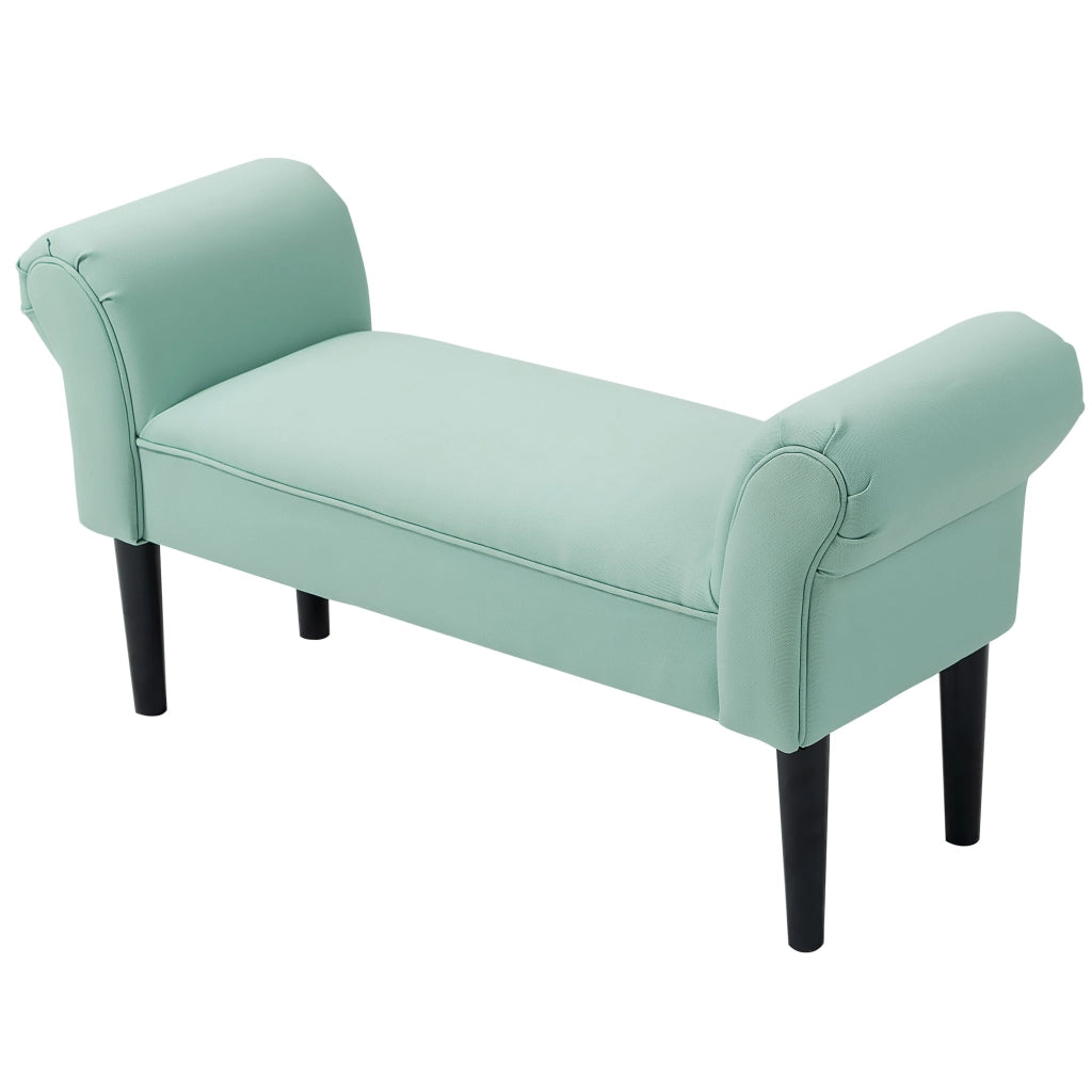 Panca imbottita per camera da letto ¨C Xylo ¨C tessuto velluto verde 102x36x51 cm