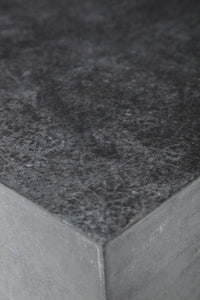 Tavolino da Salotto 80x80xH28 cm in Pietra fossile Nanay Nero