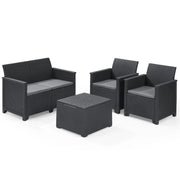 Set da Giardino Keter Emma 1 Divano 2 Posti Poltrone 1 Tavolino
