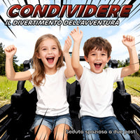 Macchina Elettrica per Bambini 3-8 Anni 24V Fuoristrada a 2 Posti Doppio Motore Telecomando e Soft Start Arancione