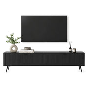Kala, Mobile Porta tv 2 Ripiani, 200x38x51h cm Nero
