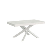 Tavolo allungabile 180/440x90 cm Volantis Premium colore bianco frassino gambe bianche