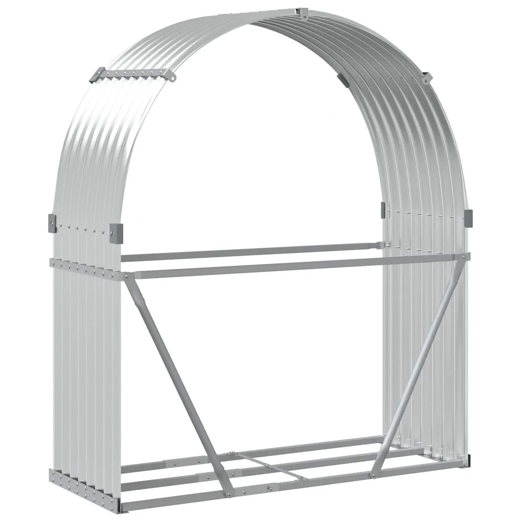 Portaceppi Argento 120x45x140 cm in Acciaio Zincato 364591
