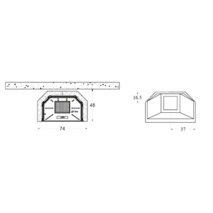 Camino a legna prefabbricato in ghisa con focolare aperto m80tgh riscaldamento