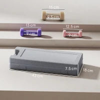 Set di 6 Manubri con Astuccio, Pesi da 0,5 kg, 1 kg e 1,5 kg, Rosa, Viole e Marrone chiaro