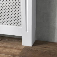 Copritermosifone Moderno a Griglia in MDF per Casa e Ufficio, 78x82x19 cm, Bianco