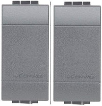 Living light pezzi 2 tappo copriforo antracite 1 modulo l4950 falso polo