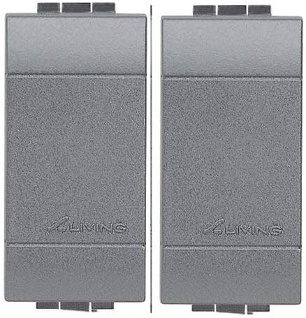 Living light pezzi 2 tappo copriforo antracite 1 modulo l4950 falso polo