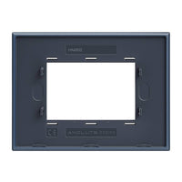 Bticino axolute placca rettangolare 3 moduli blu meissen in metallo