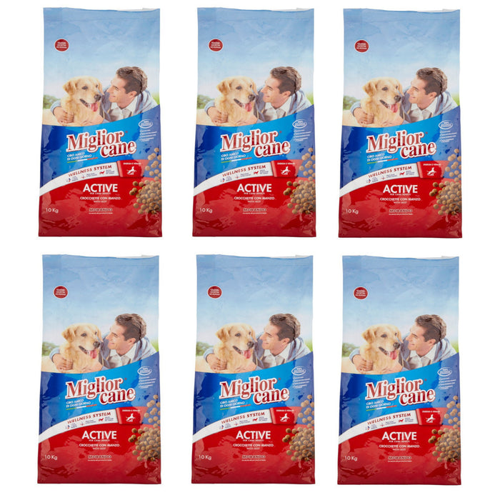 Multipack da 6 morando miglior cane crocchette con manzo da 10 kg ciascuno