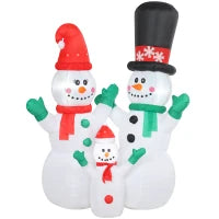 Pupazzo di neve gonfiabile, alto 1,8 m con illuminazione LED, per interno ed esterno