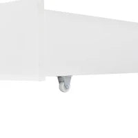 Letto a Casetta con 2 Cassetti su Ruote, Letto per Cameretta, Rete a Doghe, Senza Materasso, in Legno, 200×90 cm, Bianco