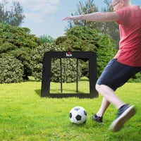 Rebounder Pieghevole e Regolabile da Esterno per Calcio, Baseball e Pallavolo, 128x118x108-120 cm, Nero