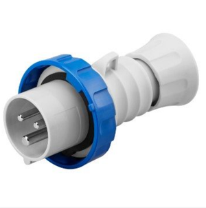 Spina mobile diritta industriale blu 2p+t 16a monofase 230v ip67 gw60026h