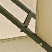 Gazebo da Giardino 3x4m con Pareti Rimovibili, Pannelli Solari e Luci a LED, Cachi