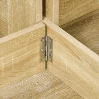 Tavolo Pieghevole da Pranzo a 2 Ribalte, Tavolo Consolle in Legno Salvaspazio, Rovere