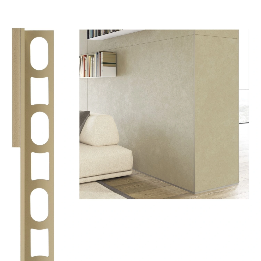 Profili in alluminio verniciato colore grigio cemento 113 a l per finitura parete proangle *** pezzi 3 pz, confezione 1